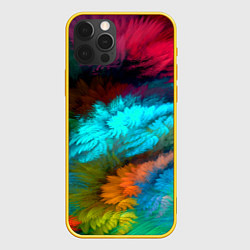 Чехол для iPhone 12 Pro Colorful Explosion, цвет: 3D-желтый