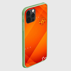Чехол для iPhone 12 Pro Manchester united Абстракция спорт, цвет: 3D-салатовый — фото 2