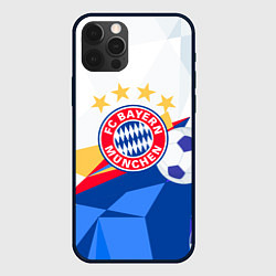 Чехол для iPhone 12 Pro Bayern munchen Абстракция геометрии, цвет: 3D-черный