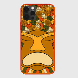 Чехол для iPhone 12 Pro Polynesian tiki SERENE, цвет: 3D-красный