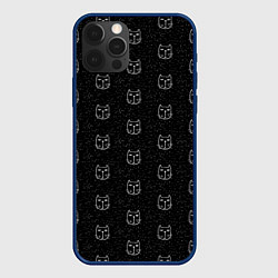 Чехол для iPhone 12 Pro Хмурые Мордочки Котов Под Дождём, цвет: 3D-тёмно-синий