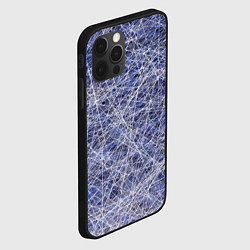 Чехол для iPhone 12 Pro Паттерн из хаотичных линий - экспрессия, цвет: 3D-черный — фото 2