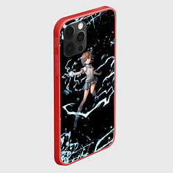 Чехол для iPhone 12 Pro Микото в деле - Некий научный Рейлган, цвет: 3D-красный — фото 2