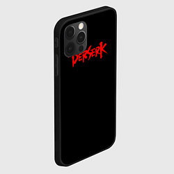 Чехол для iPhone 12 Pro Берсерк Красная Надпись Аниме, цвет: 3D-черный — фото 2