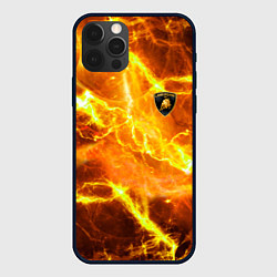 Чехол iPhone 12 Pro Lamborghini - яркие молнии