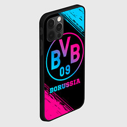 Чехол для iPhone 12 Pro Borussia - neon gradient, цвет: 3D-черный — фото 2