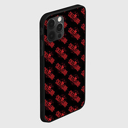 Чехол для iPhone 12 Pro Cult of the lamb pattern, цвет: 3D-черный — фото 2