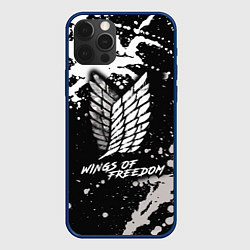 Чехол для iPhone 12 Pro Attack on Titan wings of freedom, цвет: 3D-тёмно-синий