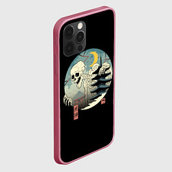 Чехол для iPhone 12 Pro Бог смерти японская иллюстрация, цвет: 3D-малиновый — фото 2
