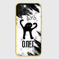 Чехол для iPhone 12 Pro Кот ъуъ Олег, цвет: 3D-желтый