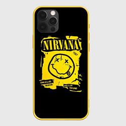 Чехол для iPhone 12 Pro Nirvana принт, цвет: 3D-желтый