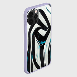 Чехол для iPhone 12 Pro Цифровой окрас зебры, цвет: 3D-светло-сиреневый — фото 2
