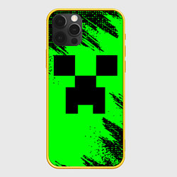 Чехол для iPhone 12 Pro Minecraft squares, цвет: 3D-желтый