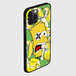 Чехол для iPhone 12 Pro Башка Барта Симпсона среди бананов, цвет: 3D-черный — фото 2