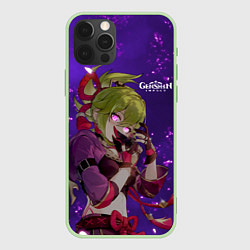 Чехол для iPhone 12 Pro Куки Синобу - Геншин, цвет: 3D-салатовый