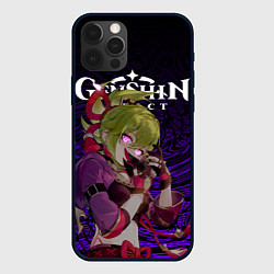 Чехол для iPhone 12 Pro Куки Синобу из геншин, цвет: 3D-черный