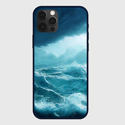 Чехол для iPhone 12 Pro Буря в море, цвет: 3D-черный