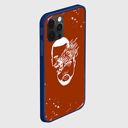Чехол для iPhone 12 Pro Kanye west - краска брызги, цвет: 3D-тёмно-синий — фото 2