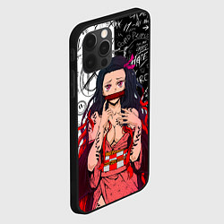 Чехол для iPhone 12 Pro Незуко - Клинок рассекающий демонов, цвет: 3D-черный — фото 2