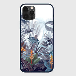 Чехол для iPhone 12 Pro Пышный тропический лес, цвет: 3D-черный