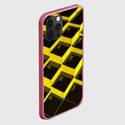 Чехол для iPhone 12 Pro Желтые ступеньки, цвет: 3D-малиновый — фото 2