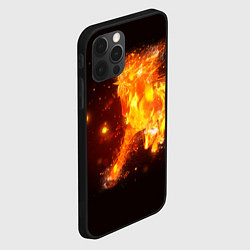 Чехол для iPhone 12 Pro Огненная лошадь мчит галопом, цвет: 3D-черный — фото 2