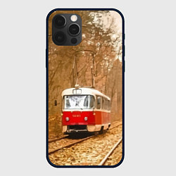 Чехол для iPhone 12 Pro Одинокий трамвай - Россия, цвет: 3D-черный