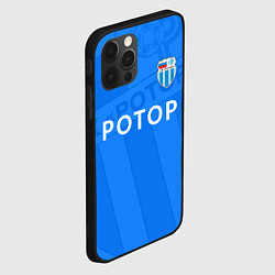 Чехол для iPhone 12 Pro ФК Ротор - Волгоград - Большой логотип, цвет: 3D-черный — фото 2