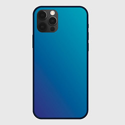 Чехол для iPhone 12 Pro Градиент - морская глубина, цвет: 3D-черный