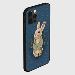 Чехол для iPhone 12 Pro Кролик с фонариком, цвет: 3D-черный — фото 2