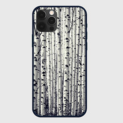 Чехол для iPhone 12 Pro Русские берёзки - роща, цвет: 3D-черный