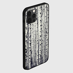Чехол для iPhone 12 Pro Русские берёзки - роща, цвет: 3D-черный — фото 2