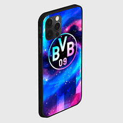 Чехол для iPhone 12 Pro Borussia неоновый космос, цвет: 3D-черный — фото 2