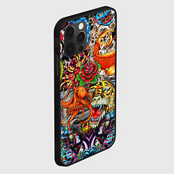 Чехол для iPhone 12 Pro Красочная иллюстрация, цвет: 3D-черный — фото 2