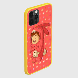 Чехол для iPhone 12 Pro Зайка-малыш, цвет: 3D-желтый — фото 2