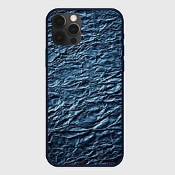 Чехол для iPhone 12 Pro Текстура мятой бумаги, цвет: 3D-черный