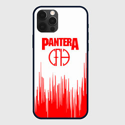 Чехол для iPhone 12 Pro Pantera текстура красная, цвет: 3D-черный