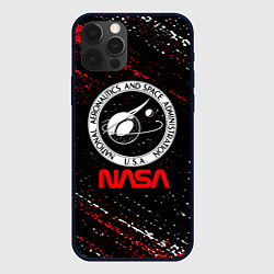 Чехол для iPhone 12 Pro Nasa краска, цвет: 3D-черный