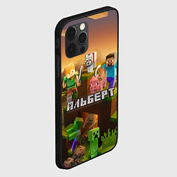 Чехол для iPhone 12 Pro Альберт Minecraft, цвет: 3D-черный — фото 2