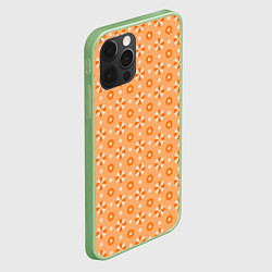 Чехол для iPhone 12 Pro Абстракция - оранжевые зонтики, цвет: 3D-салатовый — фото 2