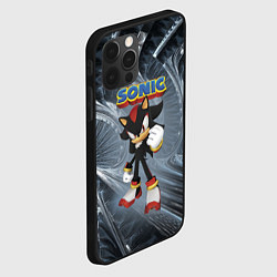 Чехол для iPhone 12 Pro Ёж Шэдоу - Соник - видеоигра, цвет: 3D-черный — фото 2