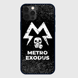 Чехол iPhone 12 Pro Metro Exodus с потертостями на темном фоне