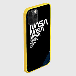 Чехол для iPhone 12 Pro Nasa надпись, цвет: 3D-желтый — фото 2