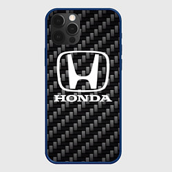 Чехол iPhone 12 Pro Honda абстракция карбон