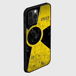 Чехол для iPhone 12 Pro STALKER радиационная опасность, цвет: 3D-черный — фото 2