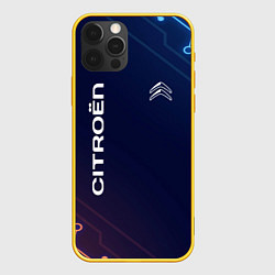 Чехол для iPhone 12 Pro Citroёn Абстракция, цвет: 3D-желтый