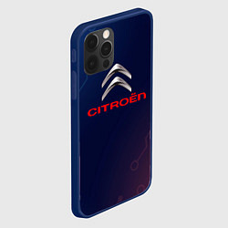 Чехол для iPhone 12 Pro Citroёn абстракция неон, цвет: 3D-тёмно-синий — фото 2