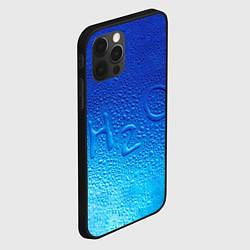 Чехол для iPhone 12 Pro Вода - H2O, цвет: 3D-черный — фото 2