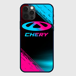 Чехол для iPhone 12 Pro Chery - neon gradient, цвет: 3D-черный