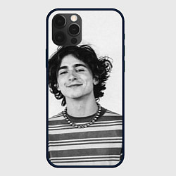 Чехол для iPhone 12 Pro Timothee Chalamet black white photo, цвет: 3D-черный